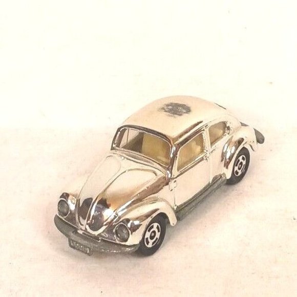 1977 Tomy Tomica Volkswagon Beetle VW Rare Chrome 1:60 Scale Made In Japan